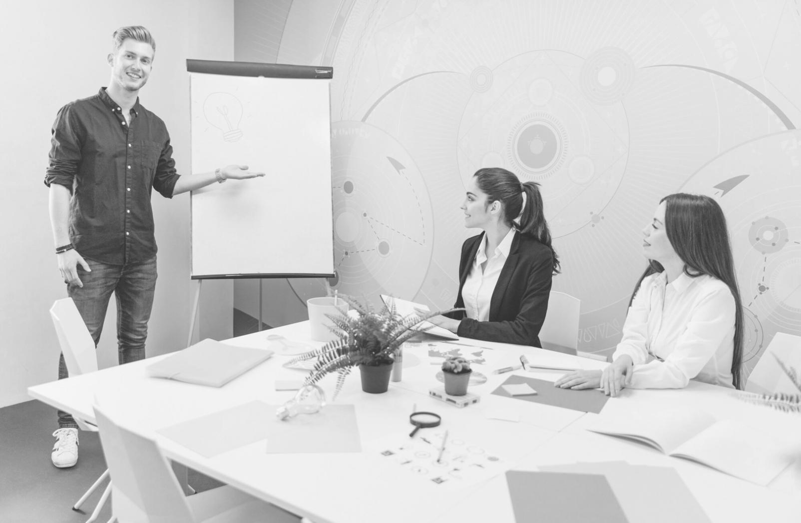 Modern server room with organized cable management and monitoring displays